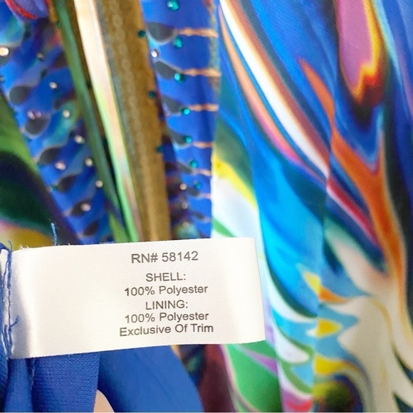 BOSTON PROPER Multicolor Swirl Embellished Maxi Dress Resortwear Vacation - Picture 11 of 12